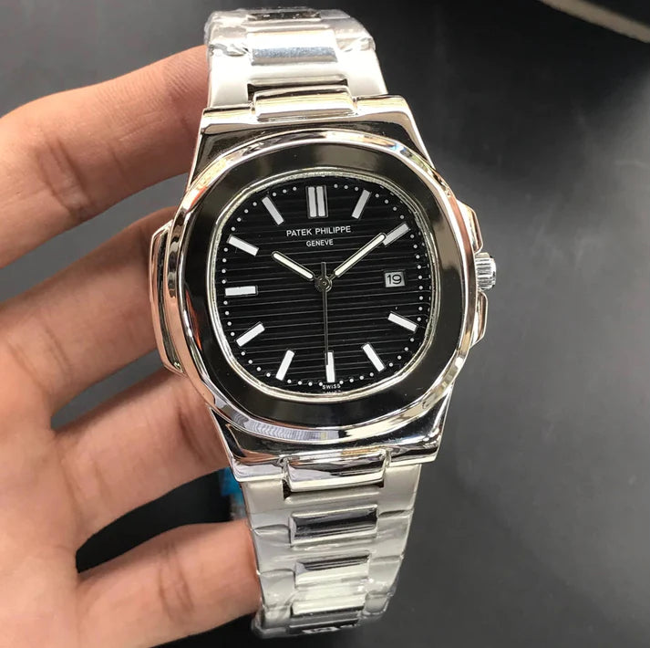 Patek Philippe Silver - Black Dial